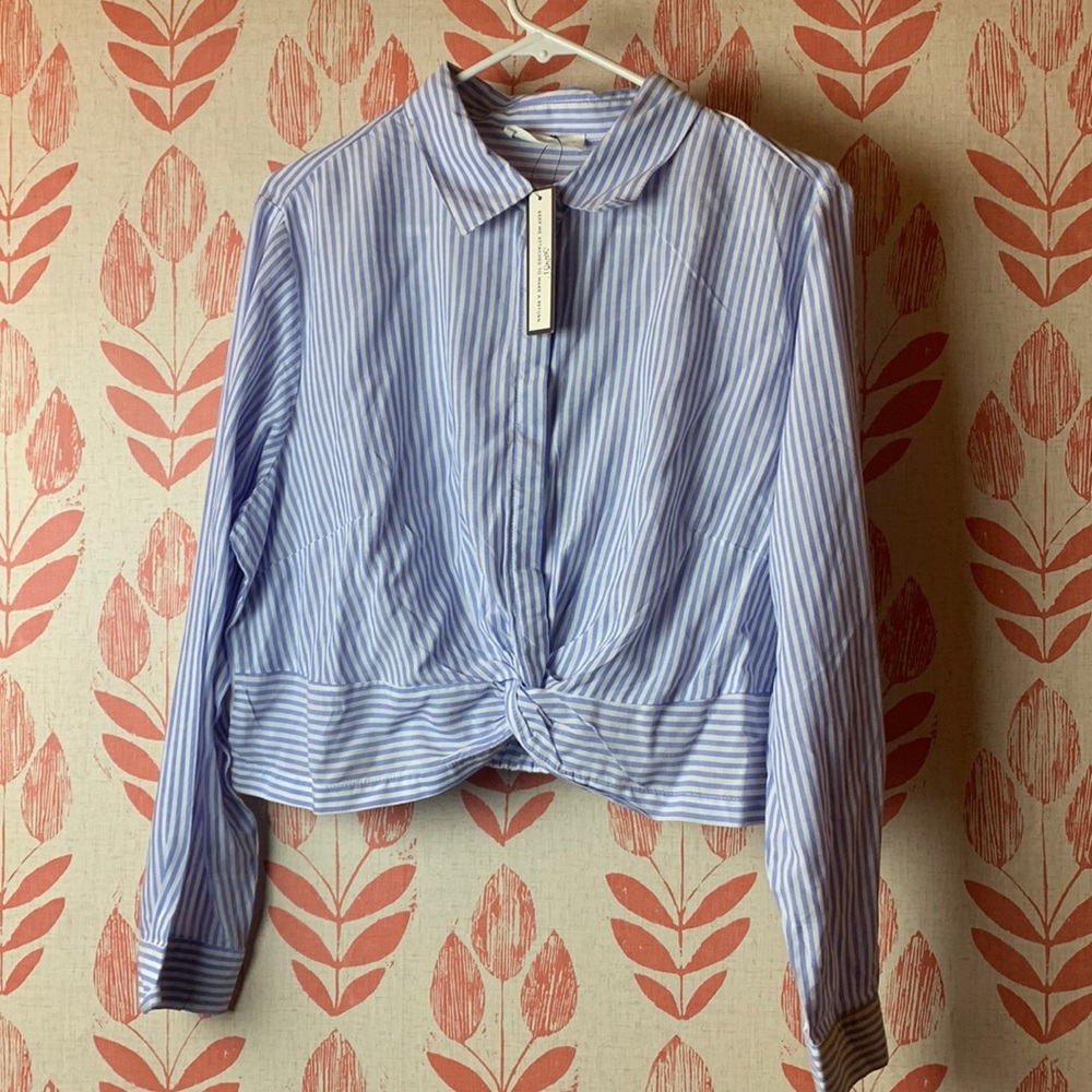Soncy blue and white striped top! Size 2